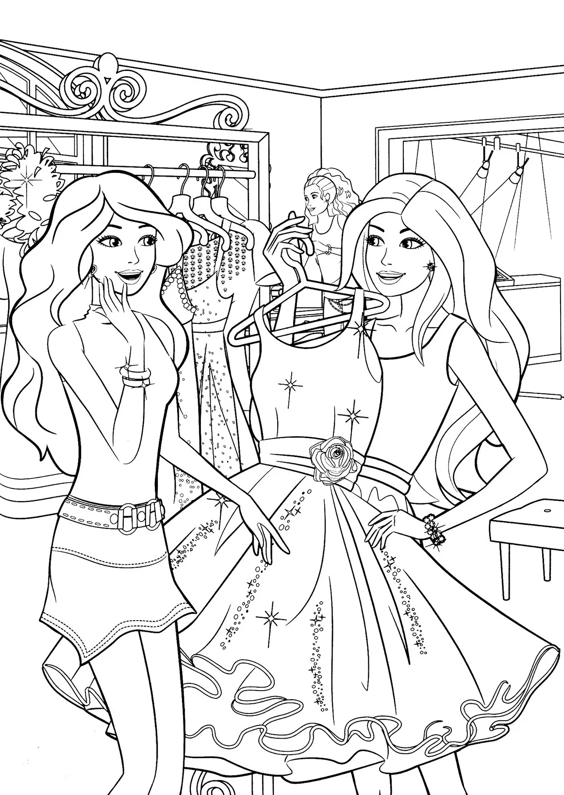 coloriage Barbie pour enfants à imprimer 2