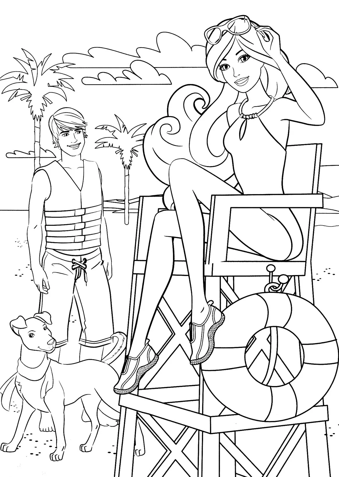 coloriage Barbie à imprimer pdf gratuit 1