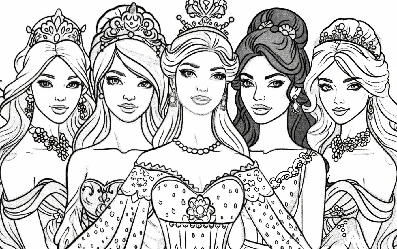 imprimer coloriage Barbie pour enfant 3