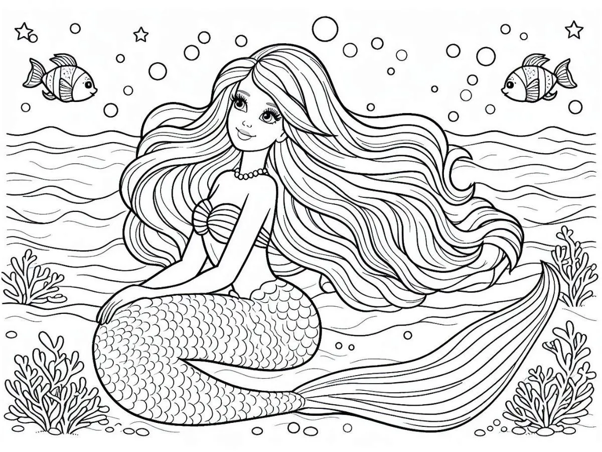 Dibujos de barbie sirena on sale