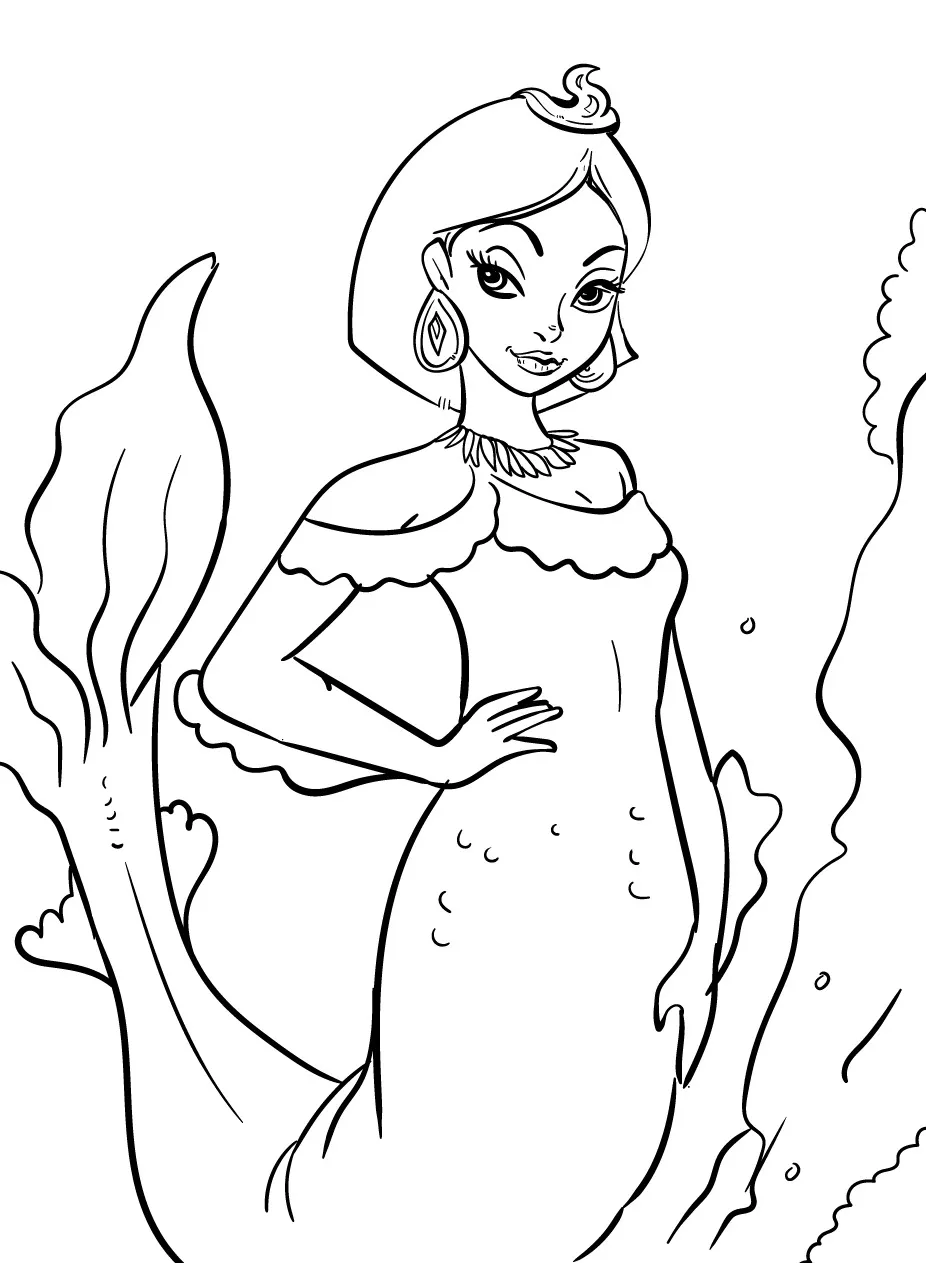 Dibujos para colorear de barbie sirena online