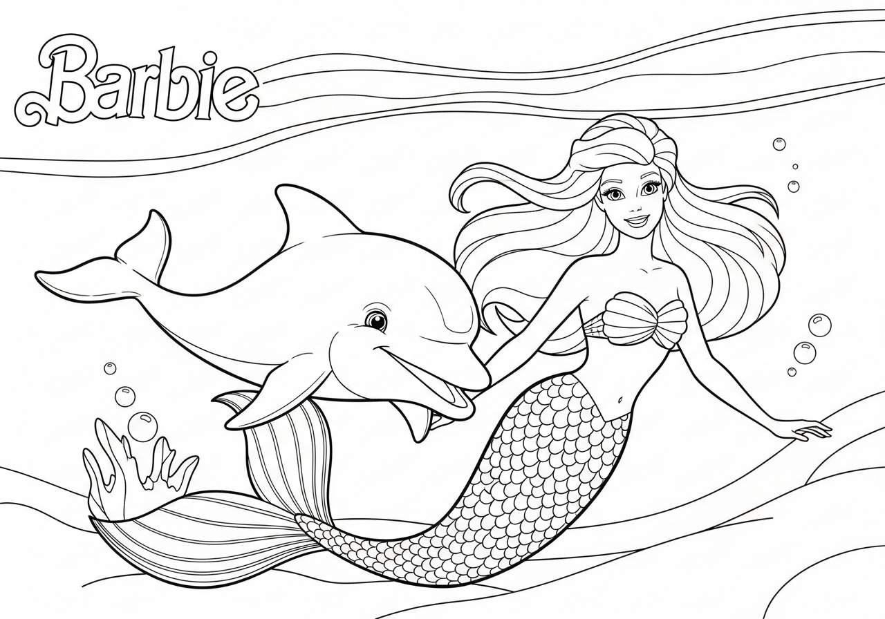 coloriage Barbie update et dessin a imprimer