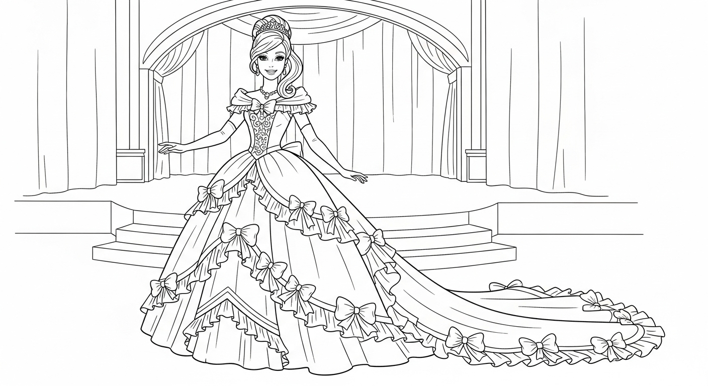 coloriage Barbie update pour enfants