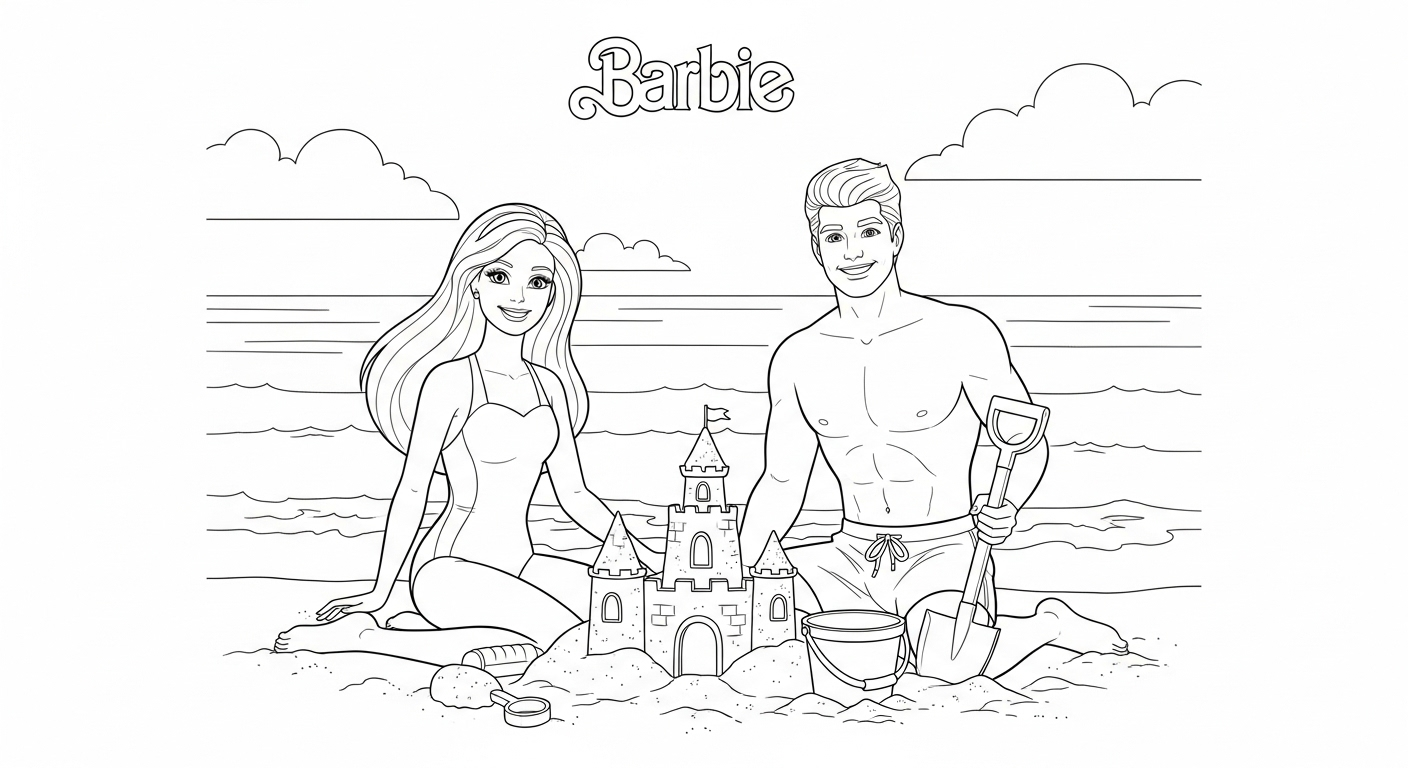 coloriage Barbie update pour primaire