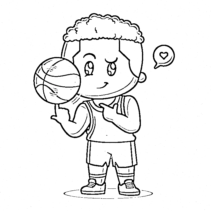 imprimer coloriage Basketball