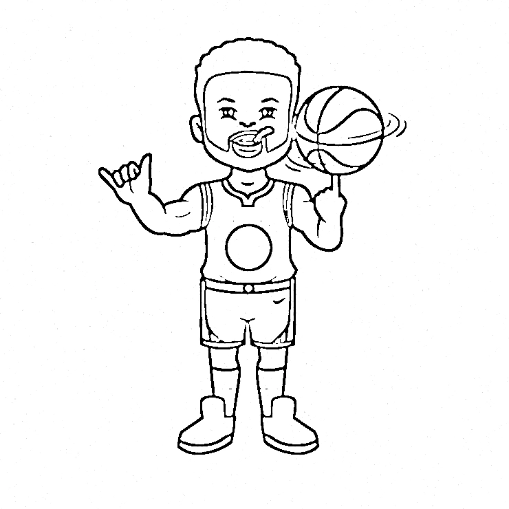 coloriage Basketball à imprimer pour enfant de 3 ans 1