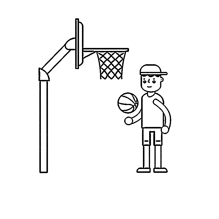 coloriage Basketball pour enfant de 2 ans