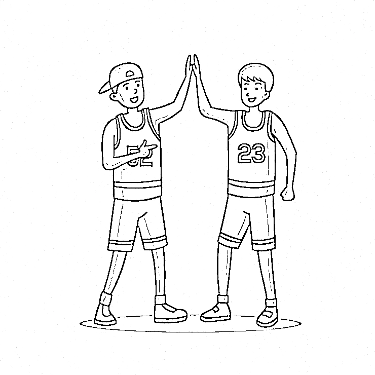 coloriage Basketball à imprimer gratuitement pdf