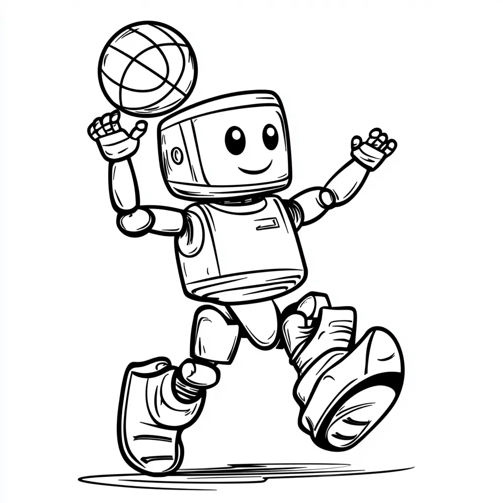 image de coloriage Basketball pour enfant