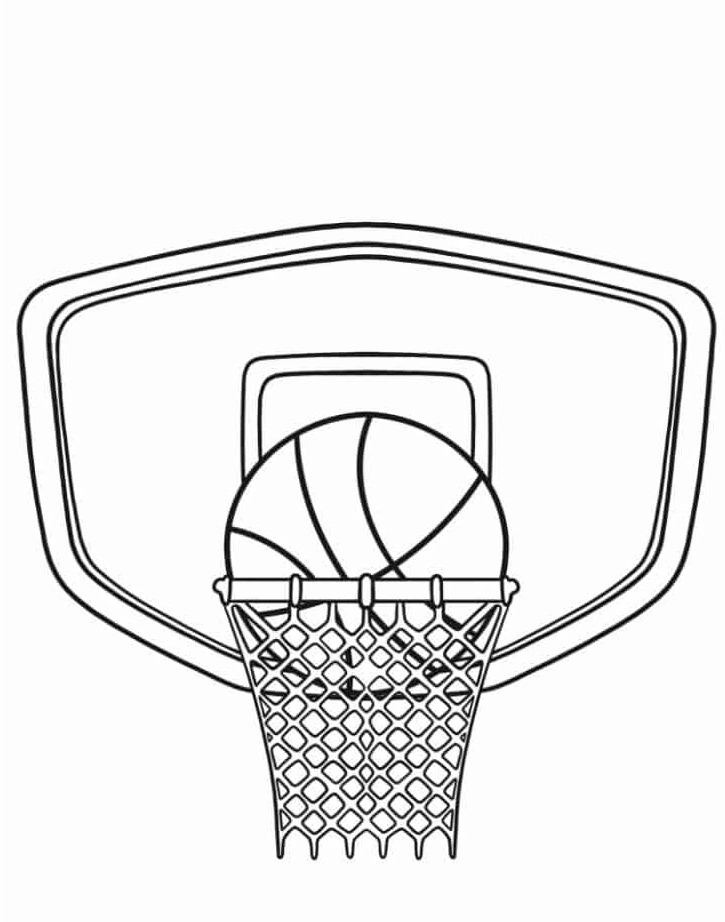 coloriage Basketball pour enfant de 4 ans