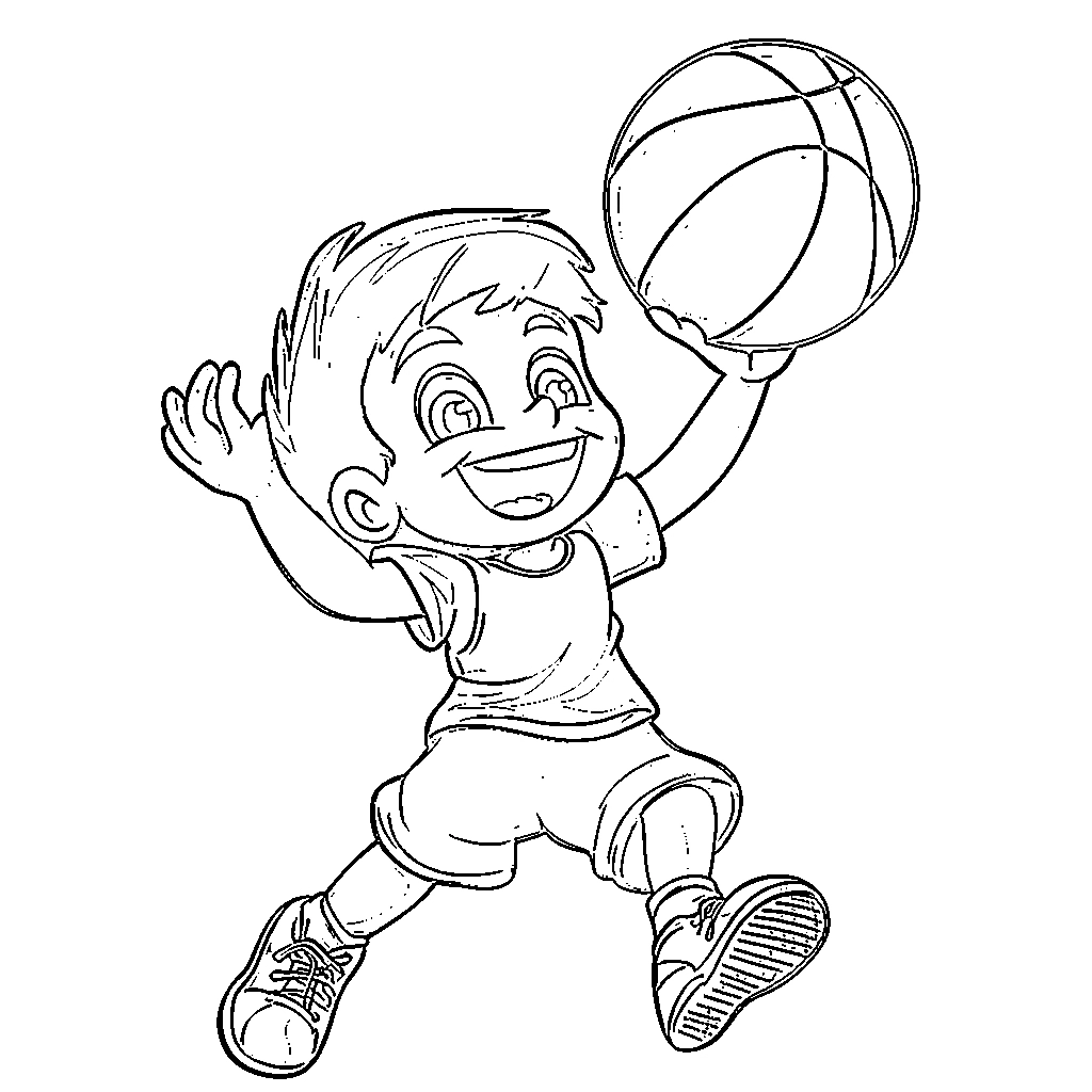 coloriage Basketball gratuit à imprimer 2