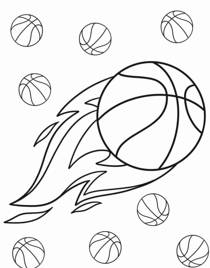 coloriage Basketball pour enfants à télécharger