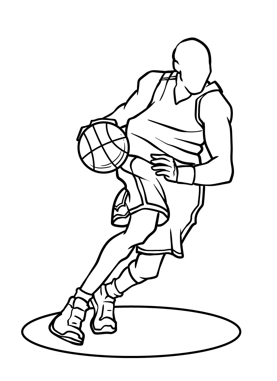 coloriage Basketball à imprimer pdf gratuit