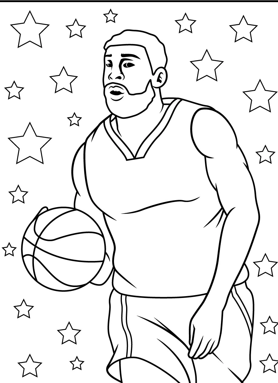 imprimer coloriage Basketball pour enfant