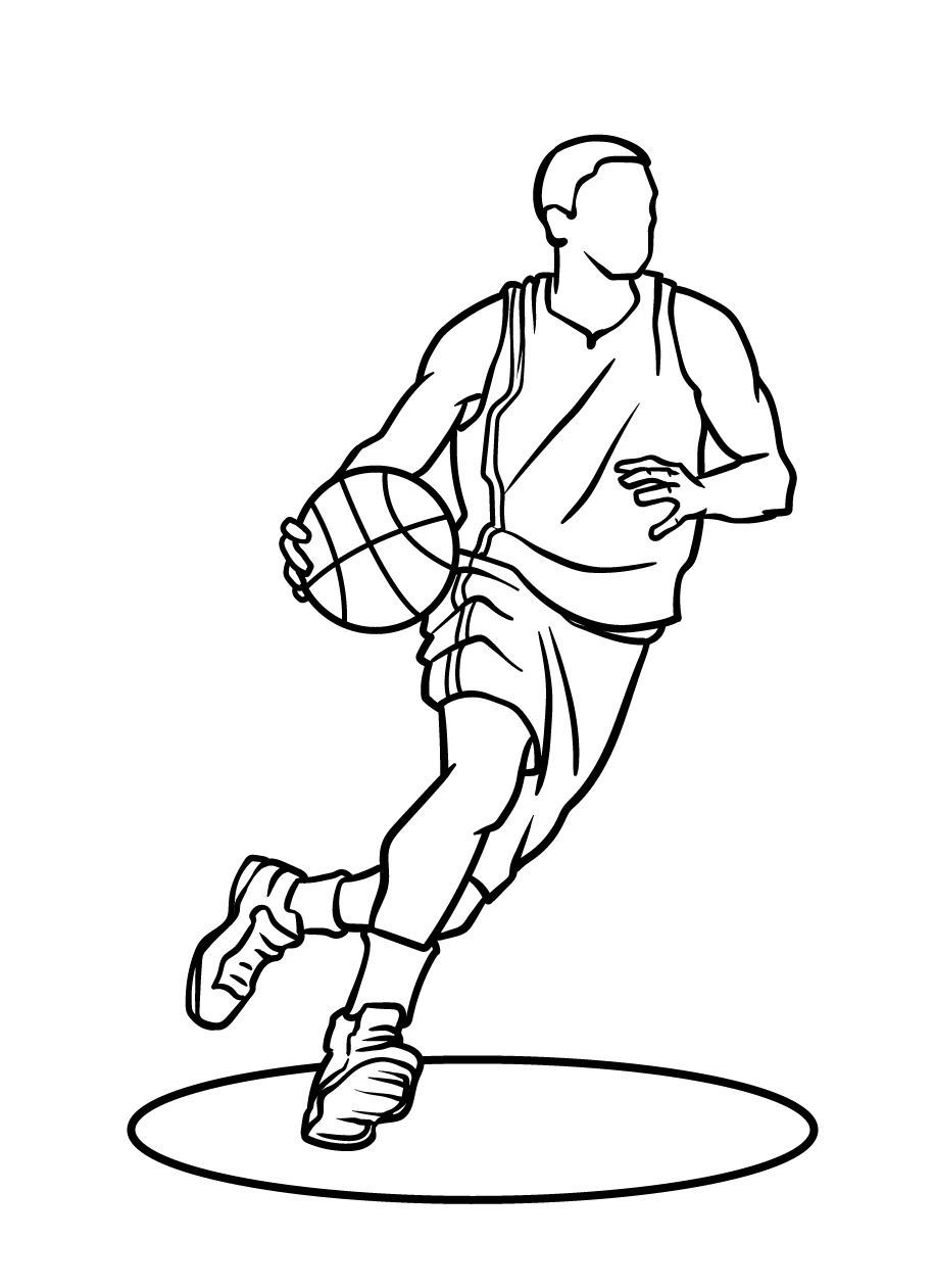 coloriage Basketball à imprimer pour enfant de 3 ans