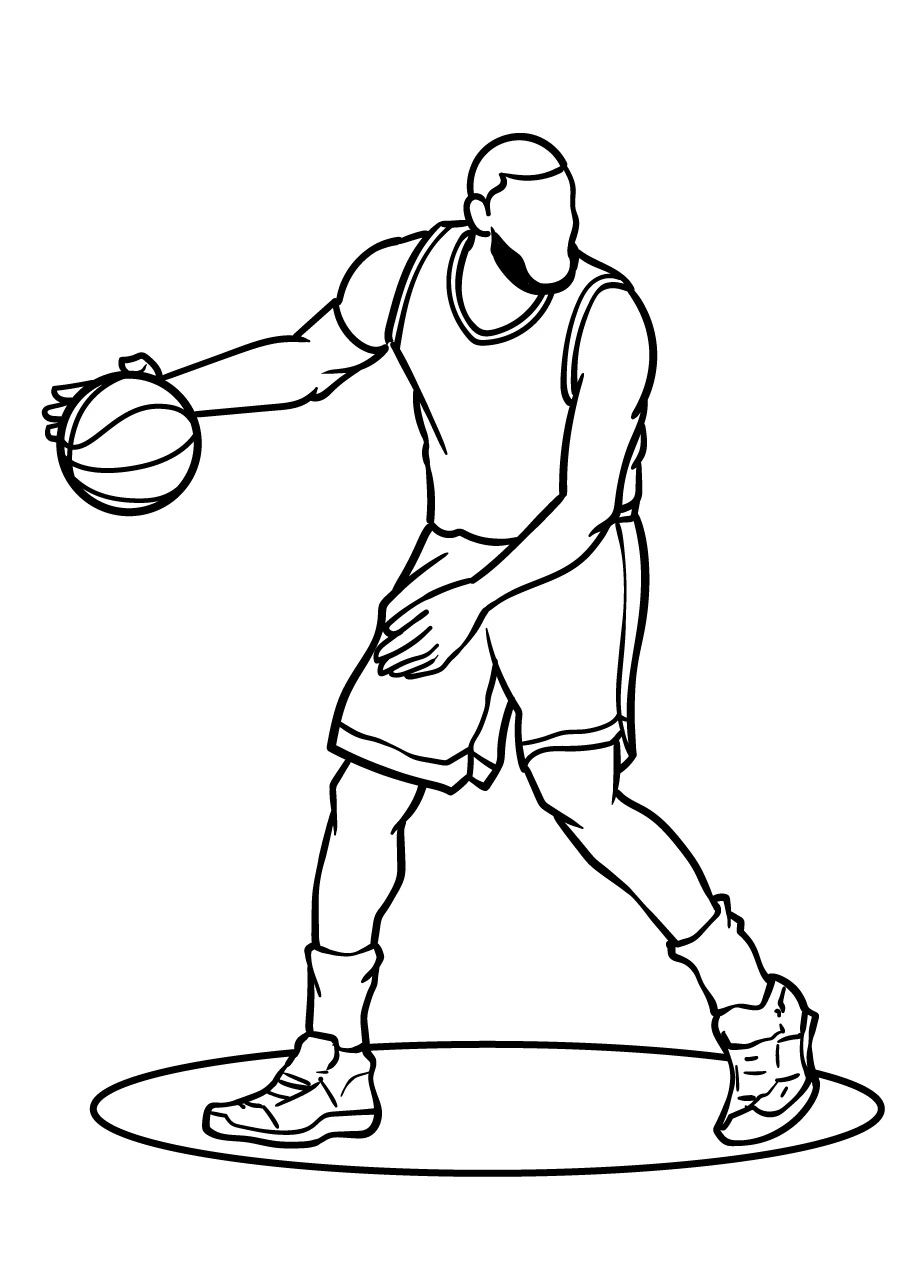 coloriage Basketball pour primaire