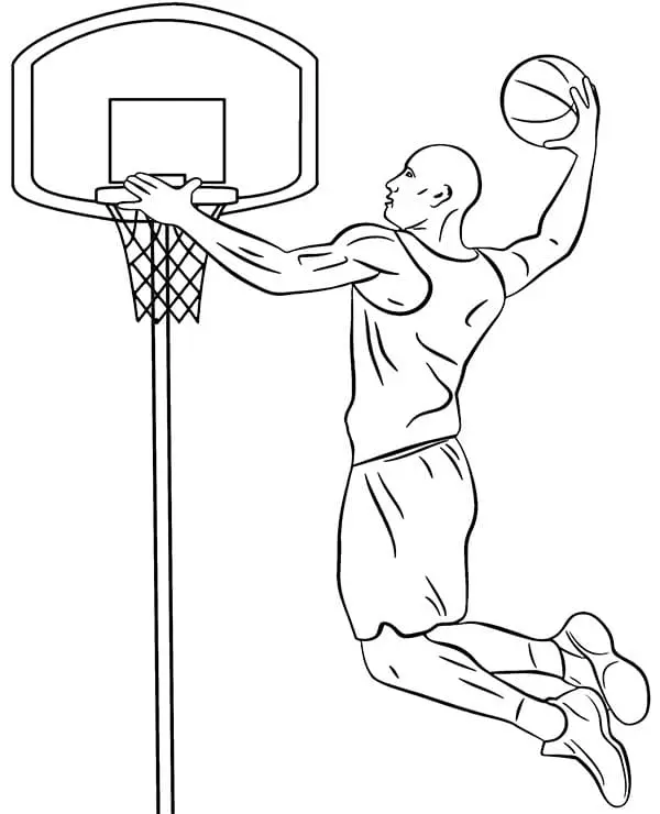 coloriage Basketball gratuit à imprimer 1