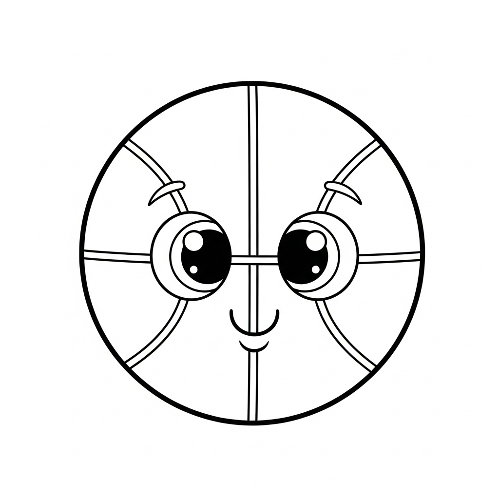 coloriage Basketball updated à imprimer pour enfant de 3 ans