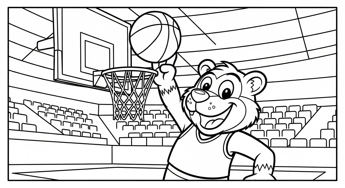 coloriage Basketball updated et decoupage