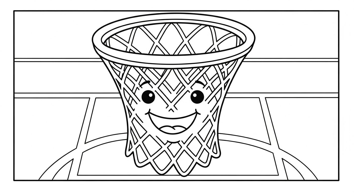 coloriage Basketball updated pour enfants à télécharger