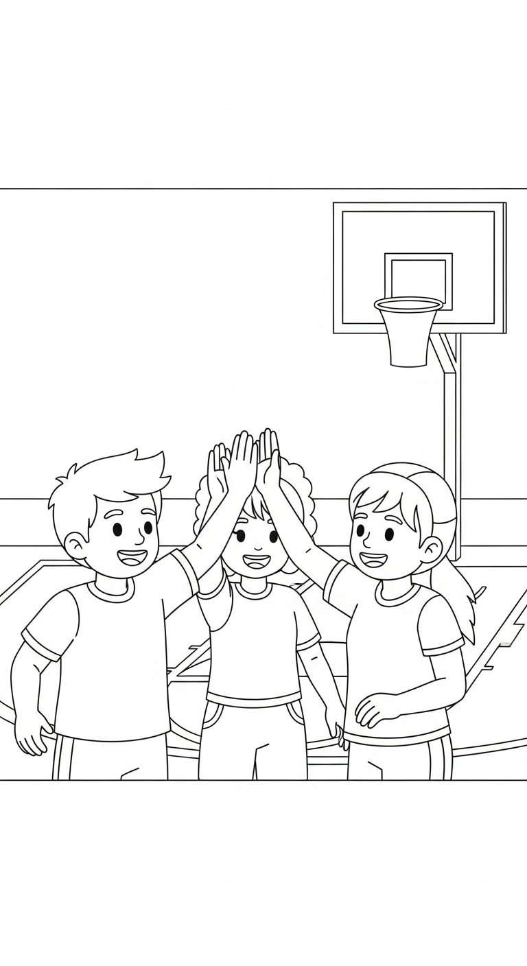 coloriage Basketball updated à imprimer pour enfant de 6 ans