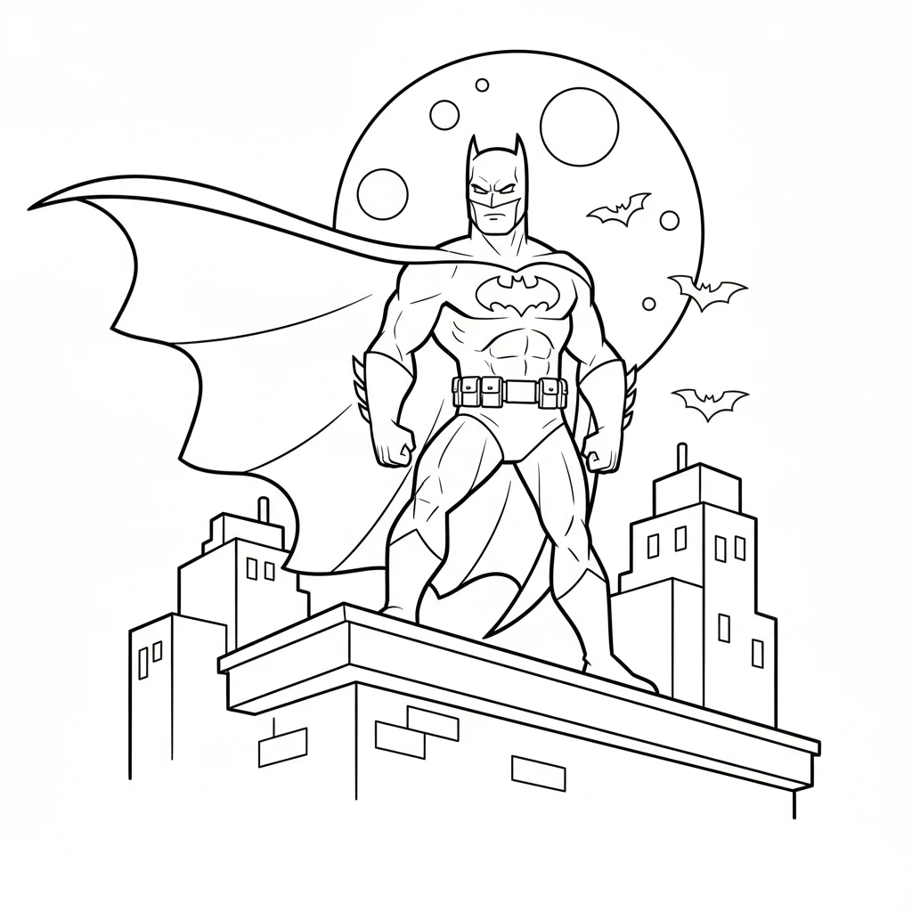 coloriage Batman pour enfants à imprimer