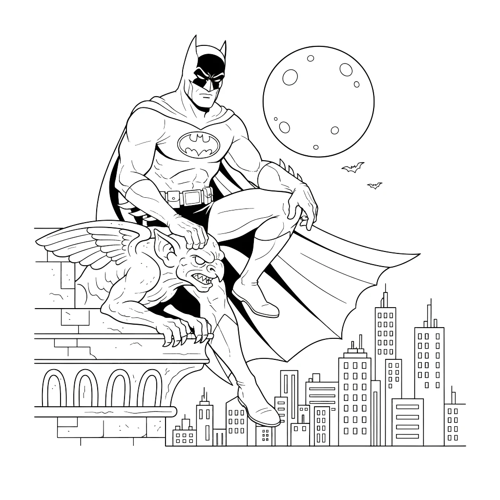 coloriage Batman pour enfant de 2 ans