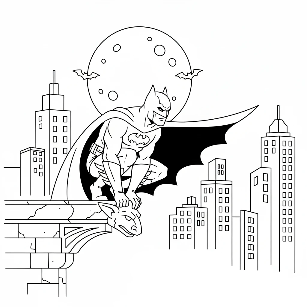 coloriage Batman à imprimer gratuit