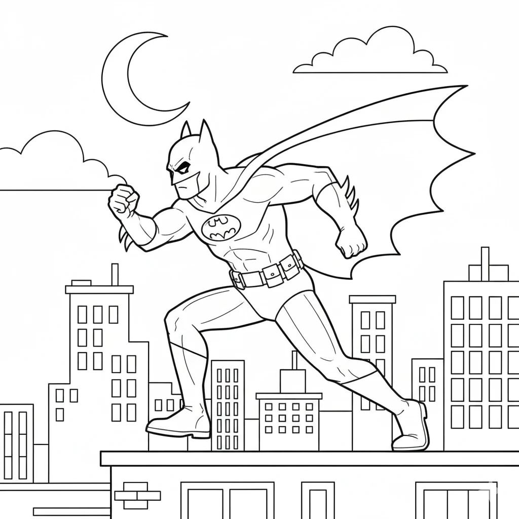 coloriage Batman a telecharger
