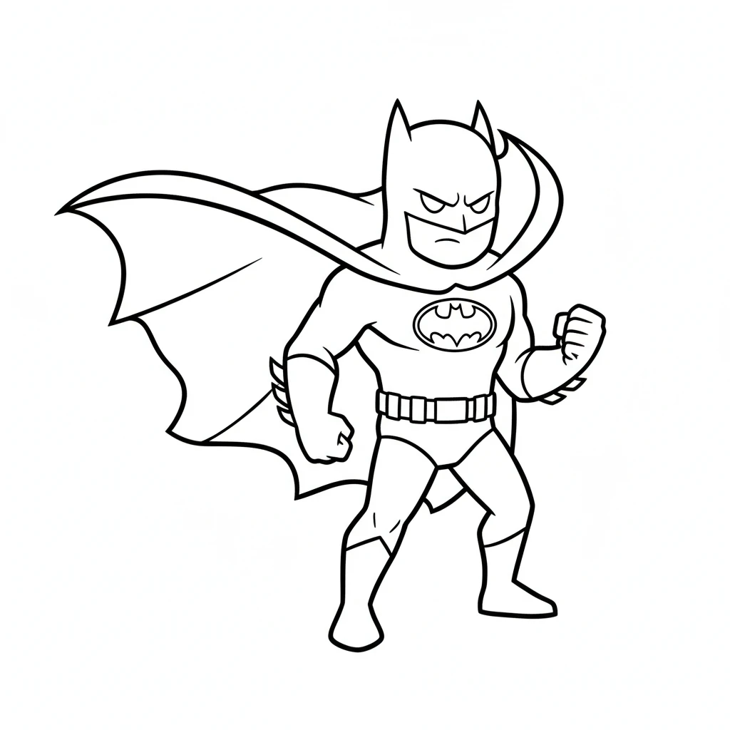 coloriage Batman à imprimer pour enfant de 2 ans