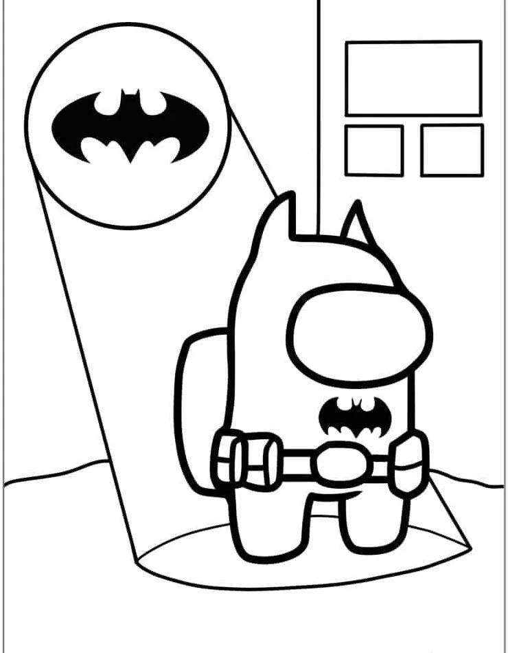 coloriage Batman à imprimer pour enfant de 6 ans