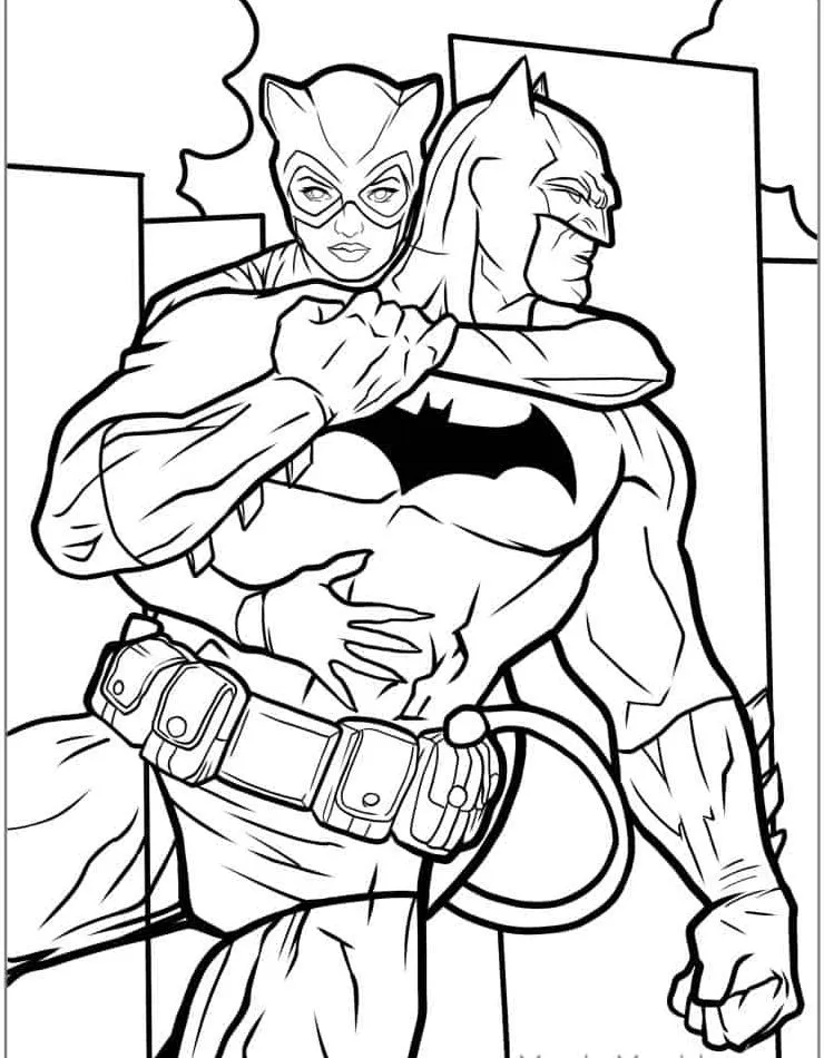 coloriage Batman pour enfant de 7 ans