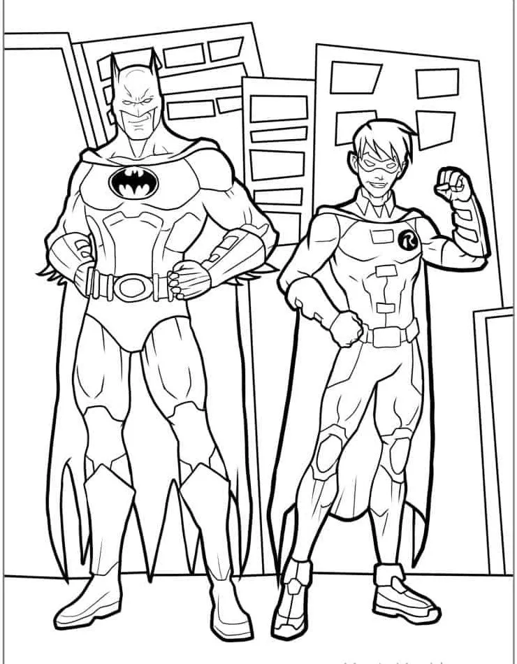 coloriage Batman pour enfant de 5 ans