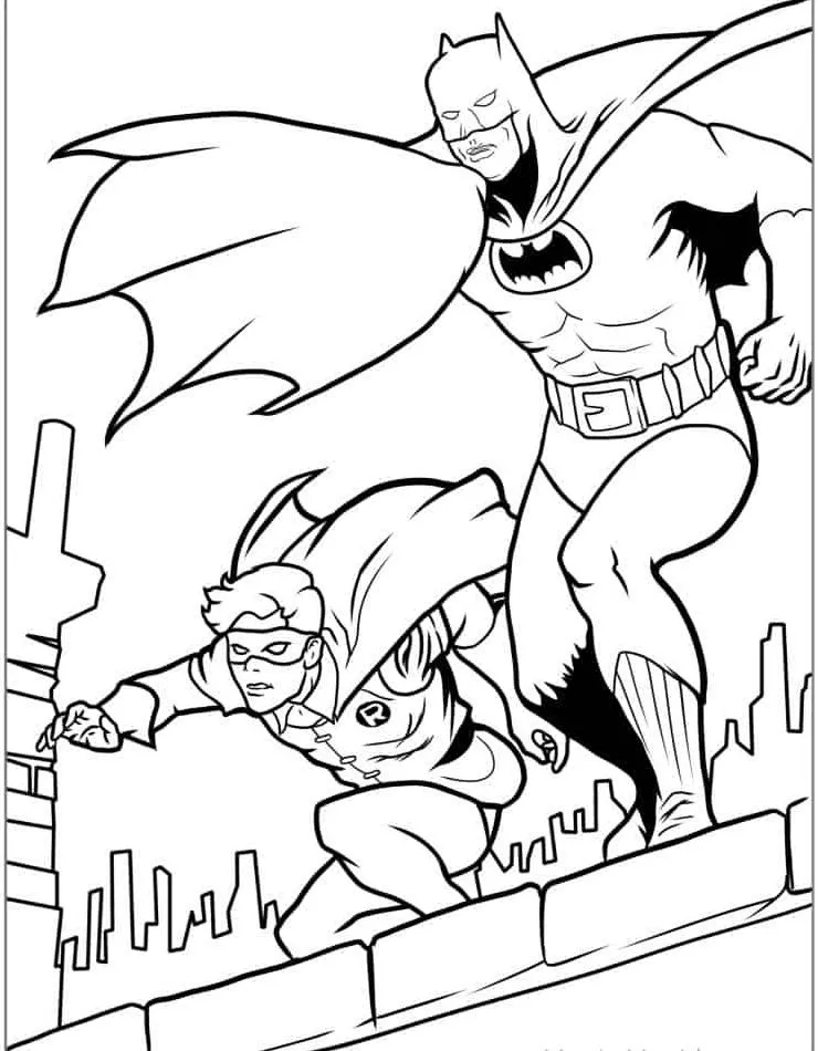 coloriage Batman à imprimer pour enfant de 9 ans 1