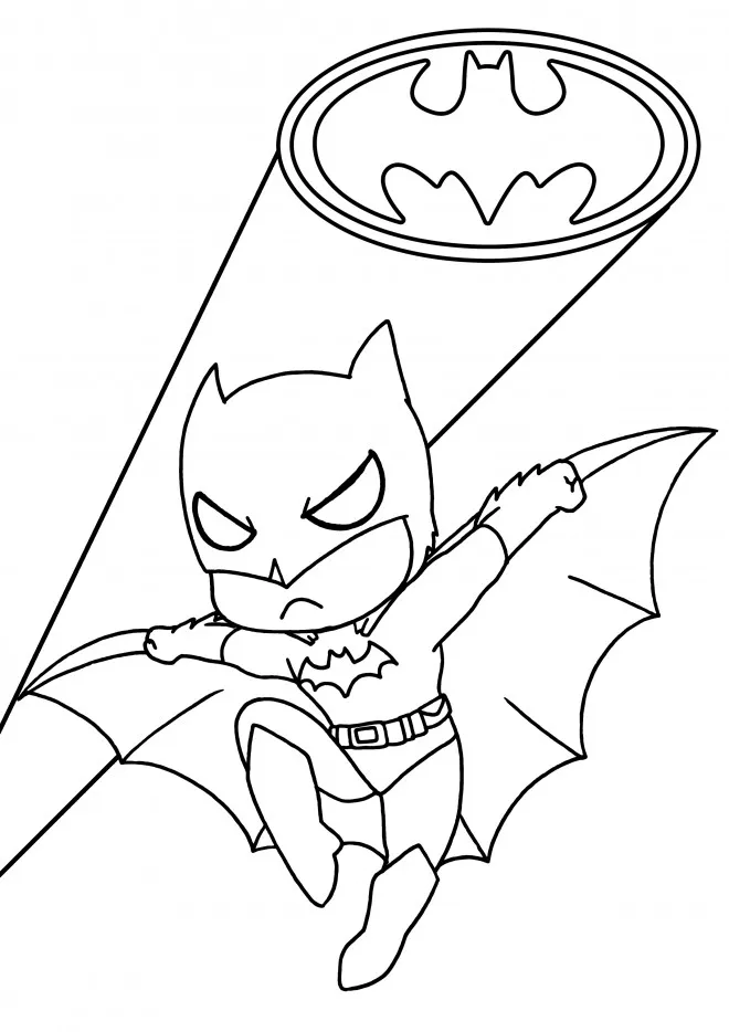 coloriage Batman à imprimer pour enfant de 2 ans 1