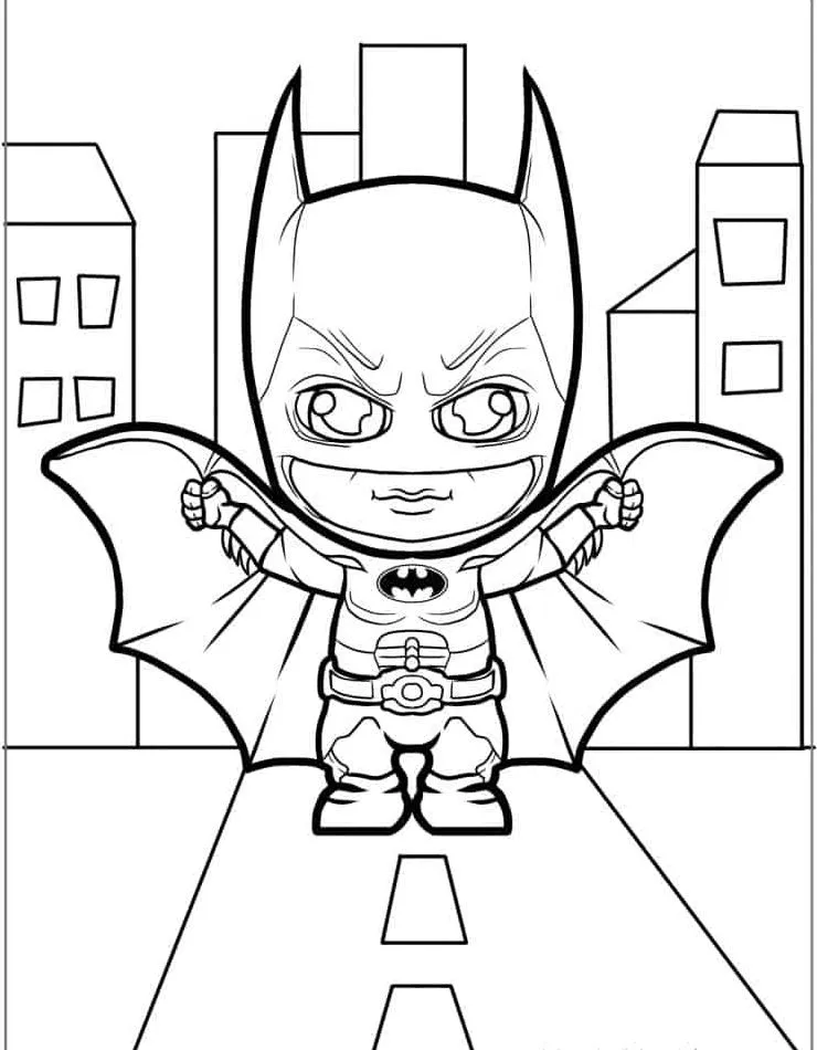 coloriage Batman à imprimer gratuitement