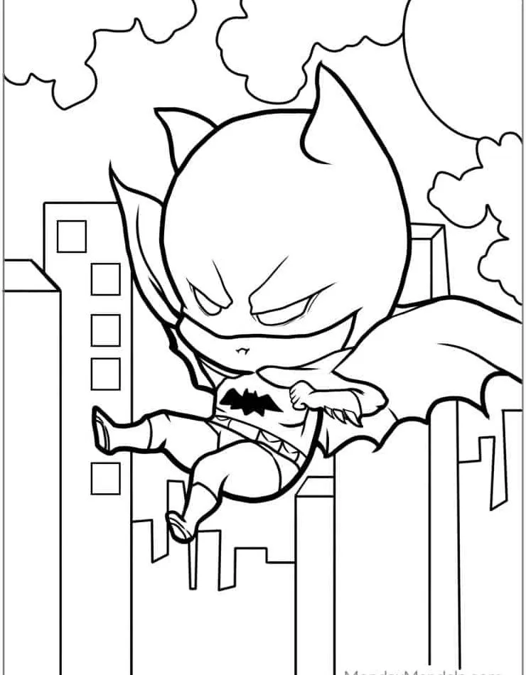 coloriage Batman gratuit pour enfants