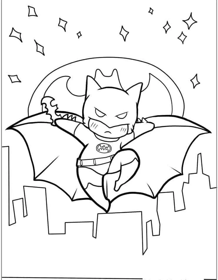 coloriage Batman et decoupage