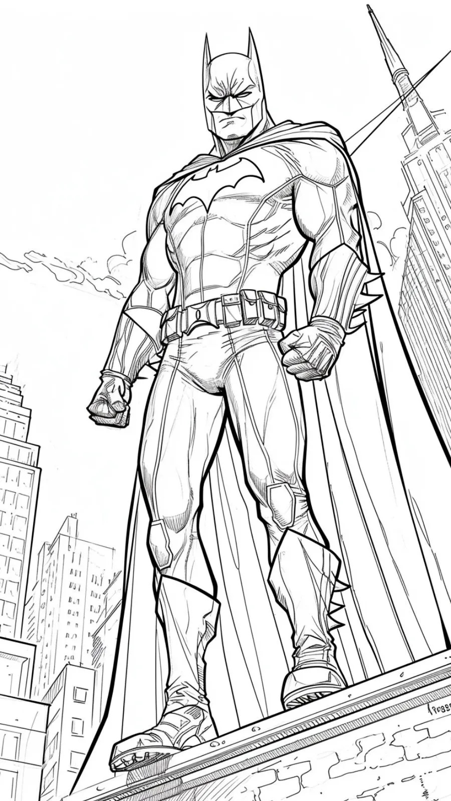 coloriage Batman à imprimer pour enfant de 9 ans