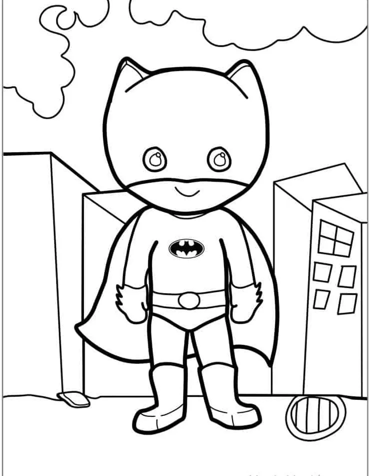 coloriage Batman et découpage à imprimer