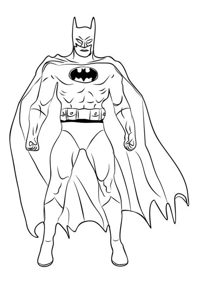 coloriage Batman à imprimer pour enfant de 2 ans