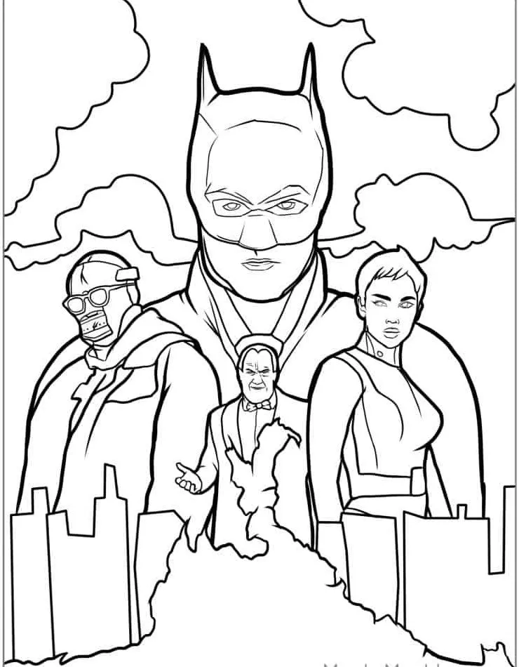 coloriage Batman pour enfant de 3 ans