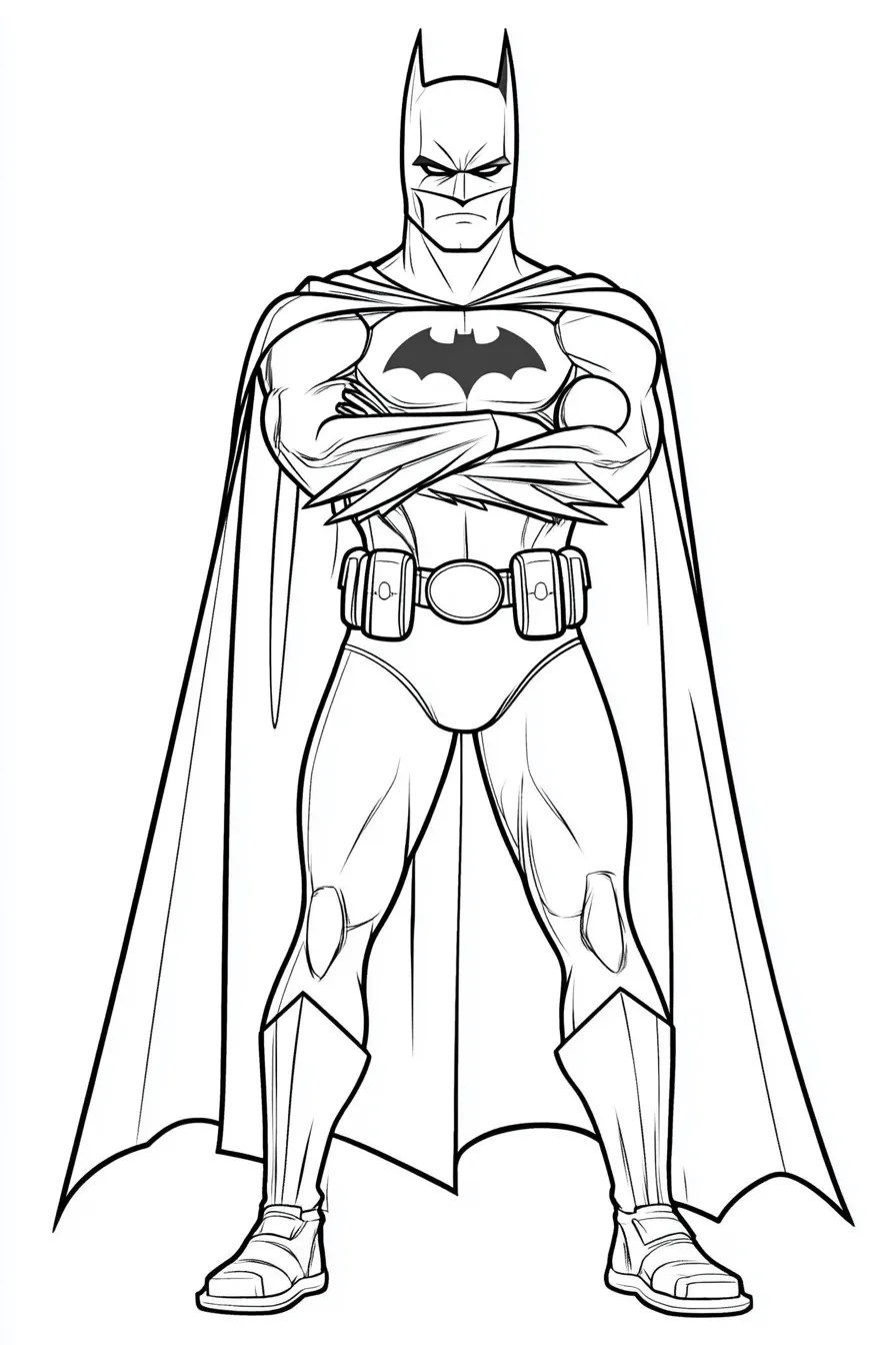 coloriage Batman à imprimer pour enfant de 7 ans