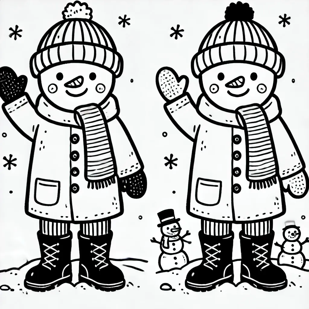 coloriage Bonhomme de neige pour enfant