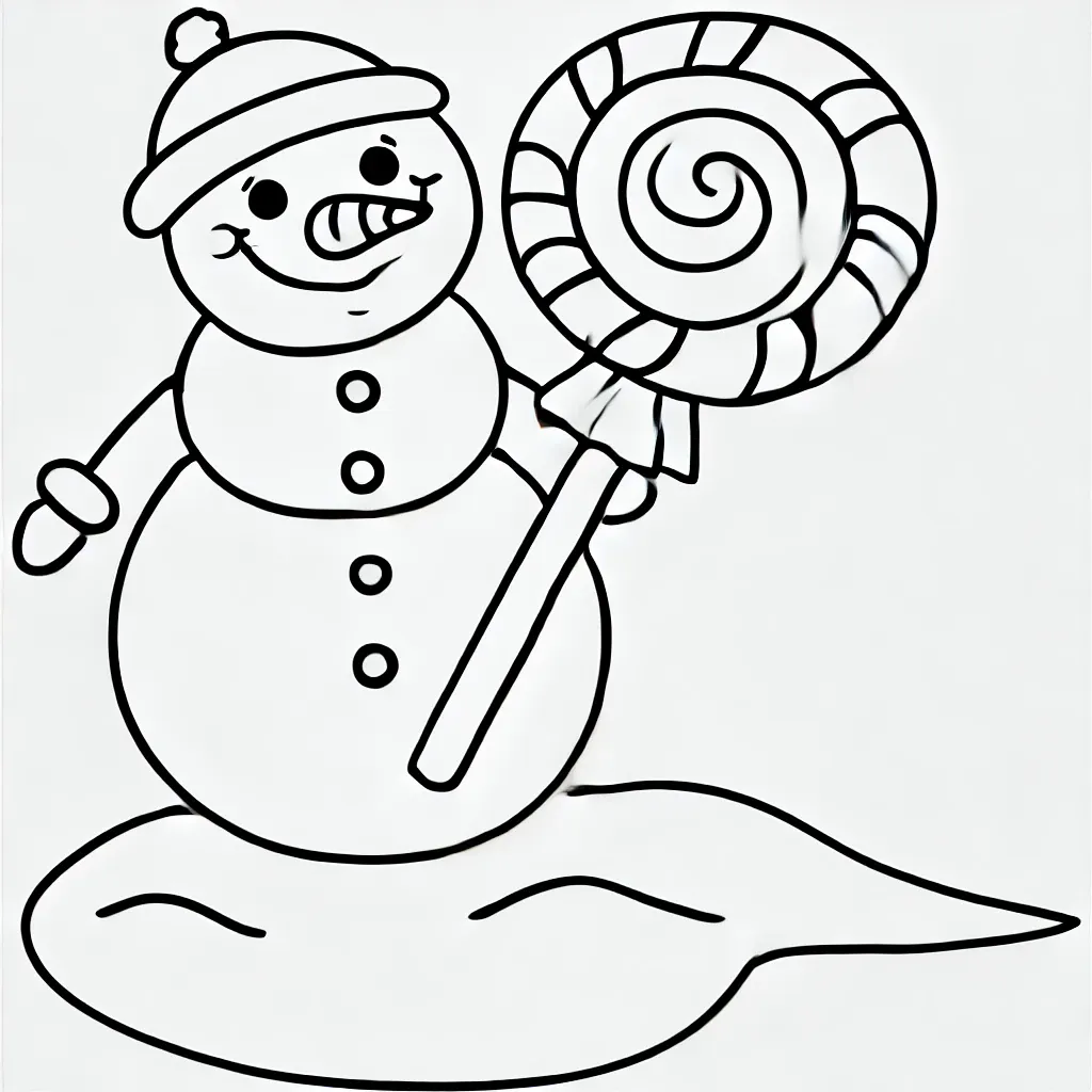 coloriage Bonhomme de neige pour enfants 2