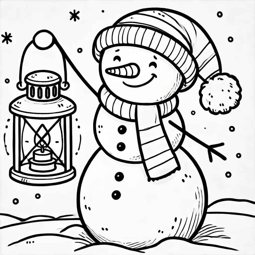 coloriage Bonhomme de neige en ligne