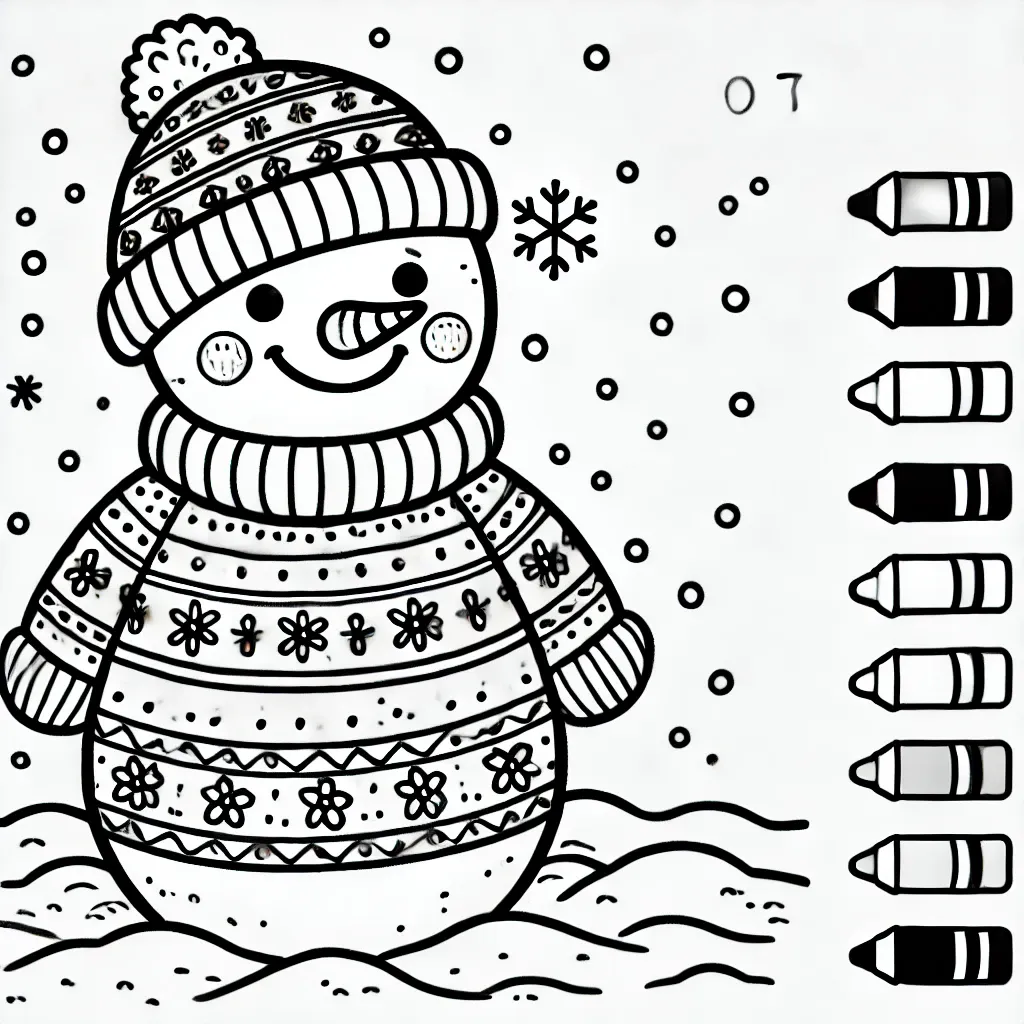 coloriage Bonhomme de neige gratuit