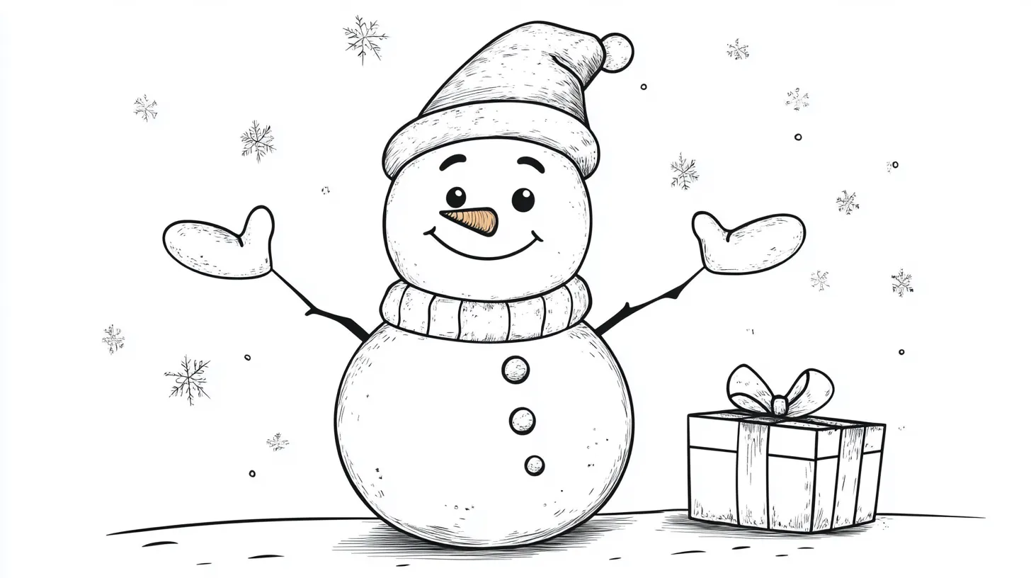 coloriage Bonhomme de neige a imprimer gratuitement