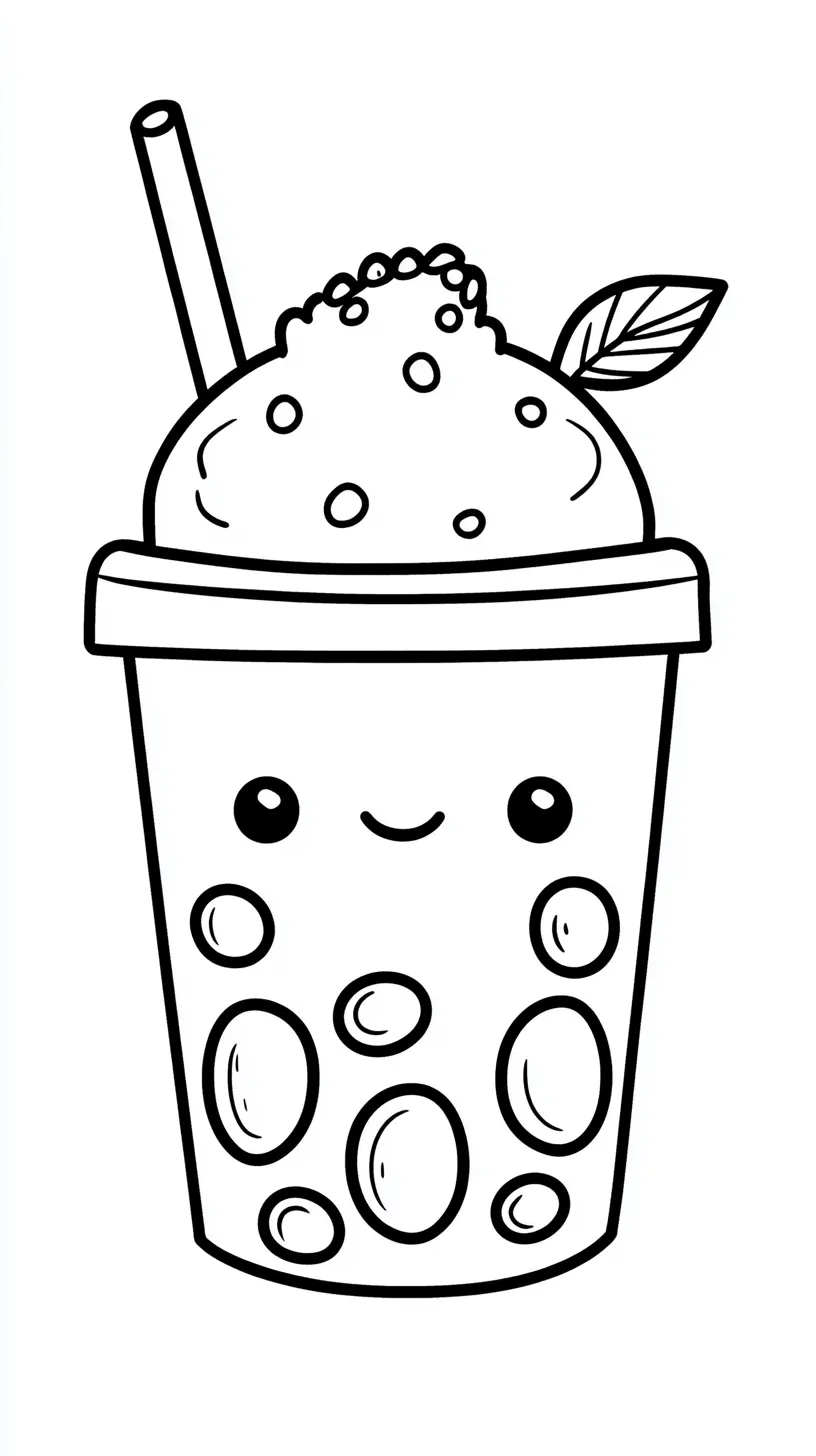 imprimer coloriage Bubble Tea gratuit