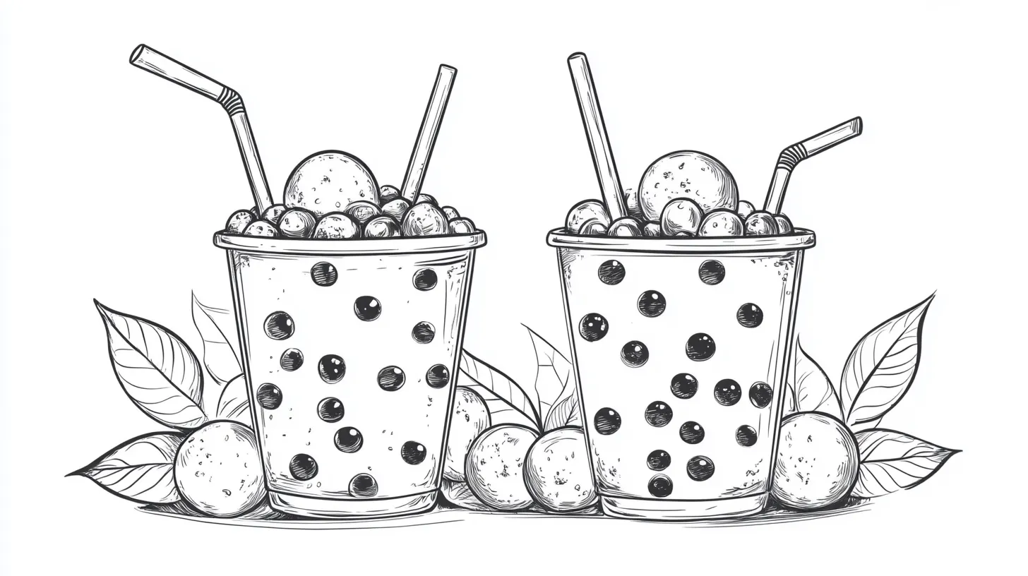 coloriage Bubble Tea à imprimer pdf gratuit